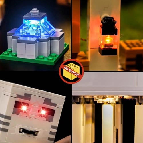 LED Light Set - Compatible with 21273 Yellow red white