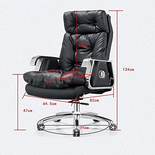 Desk Chair - PU Leather Brown High Back