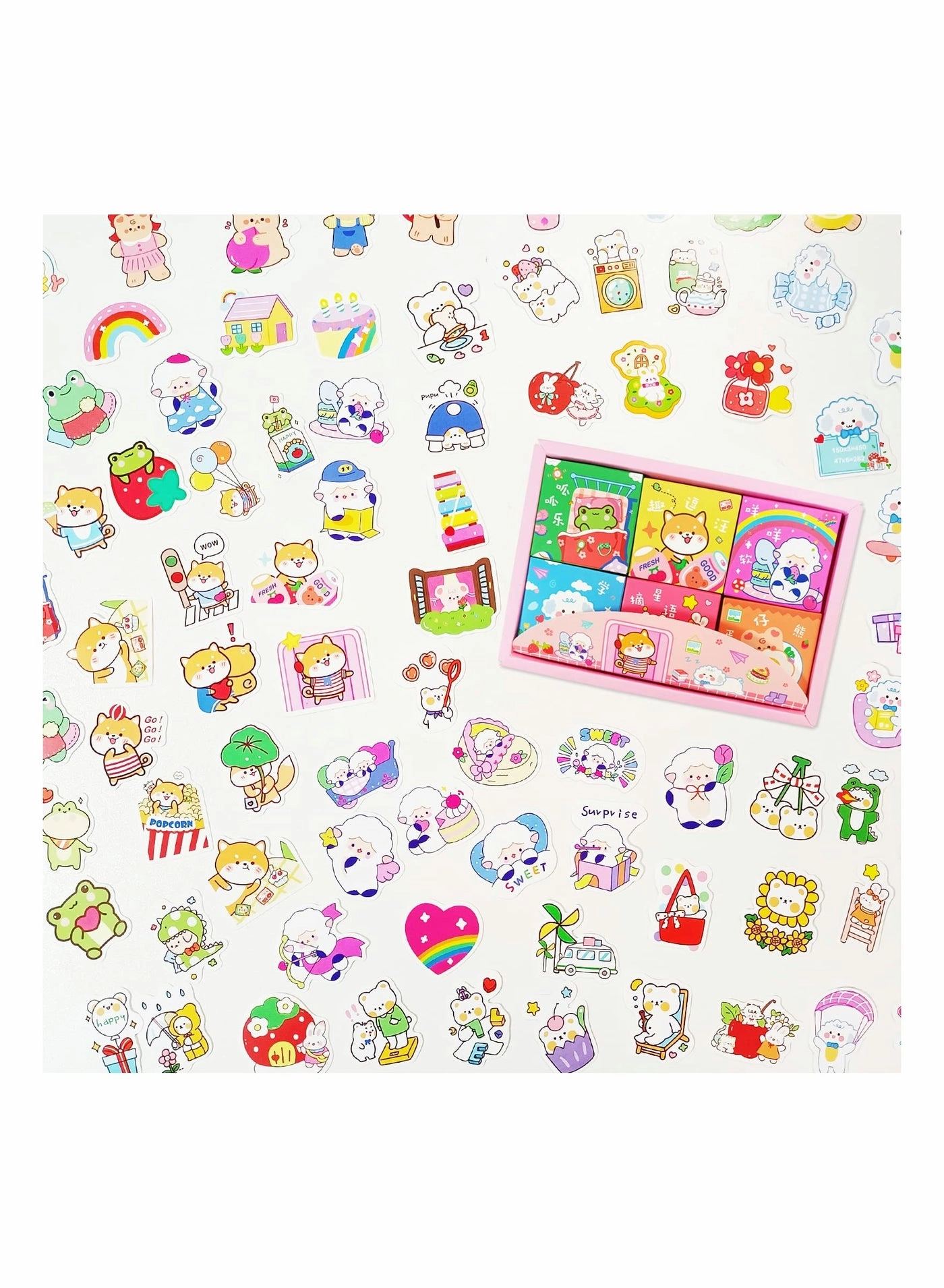 Animal Friends Sticker Book Cute Kawaii Cartoon 300 pcs