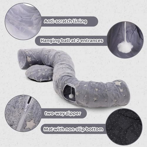 Katzentunnel - 90L x 90W x 25H centimeters Polyester