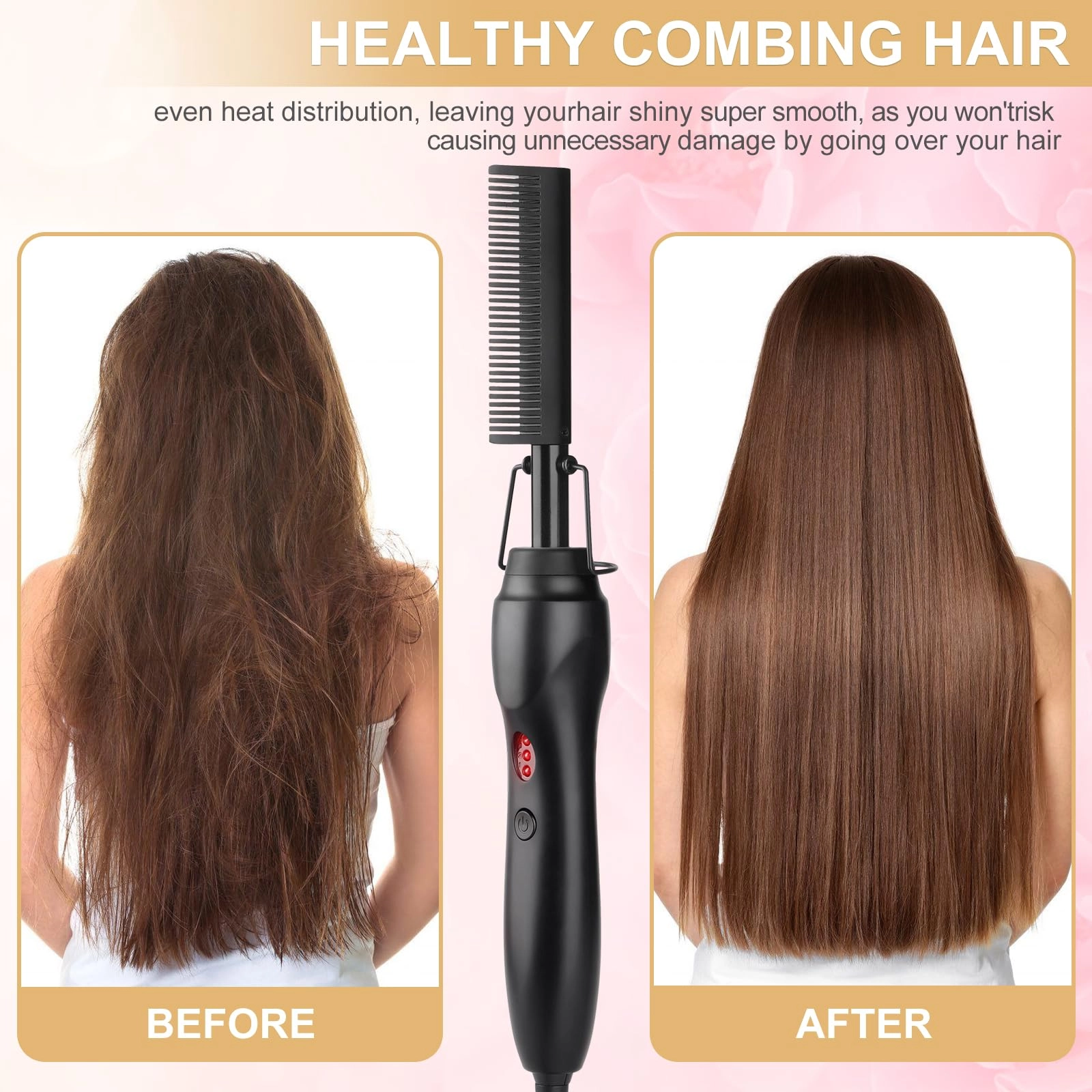 Electric Hot Comb - 12 Inch Multicolored Anti-Scald