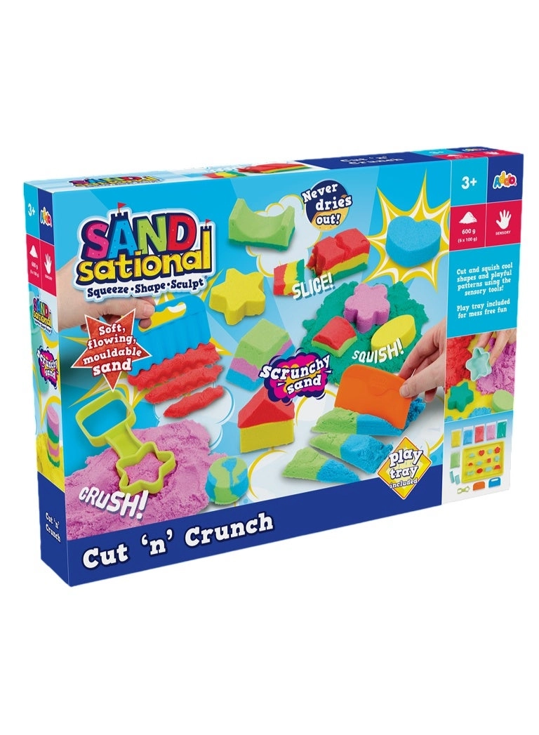 Cut N Crunch - Sand Playset 6×100g coloured sand