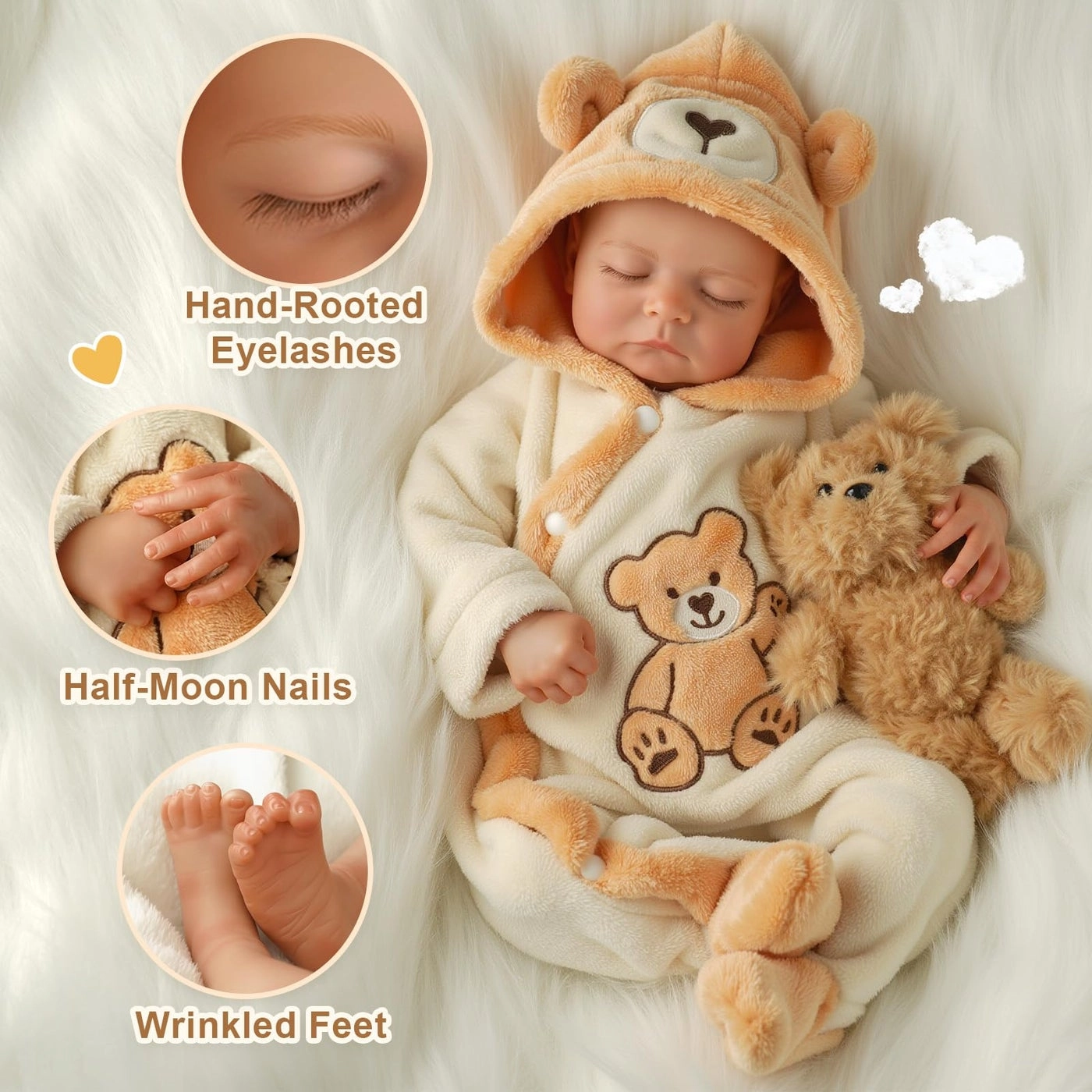 Reborn Baby Doll - 20-Inch Full Vinyl Body Ages 3+