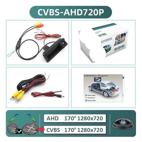 Rear View Camera Fisheye - Night vision Wired 1080P