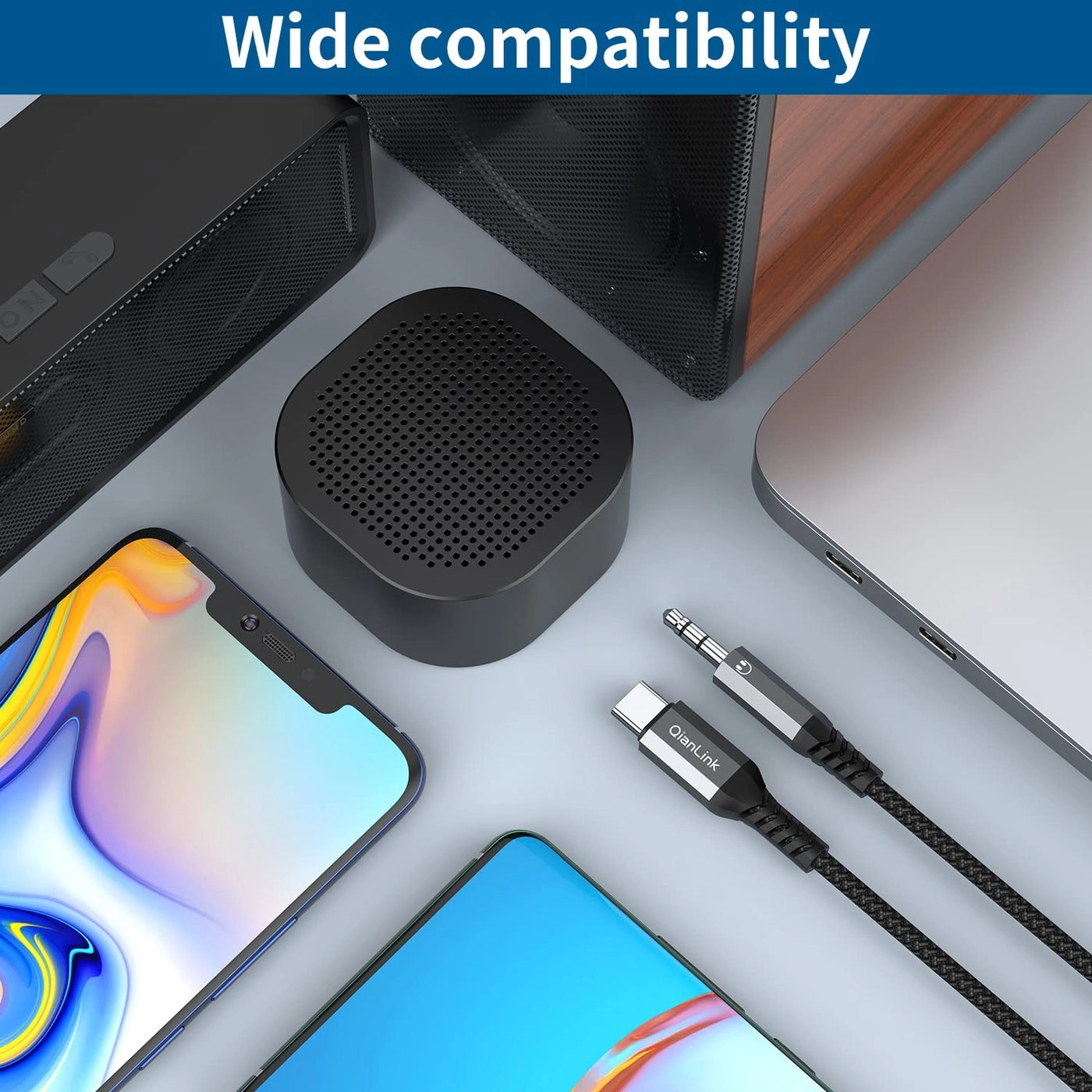 USB C to 3.5mm Audio Aux Jack Cable - 3.3ft