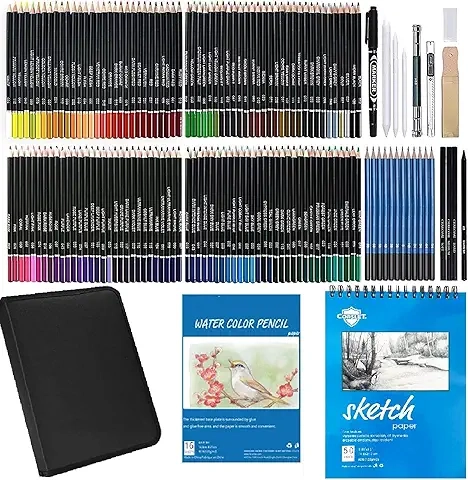 Artist Drawing Pencils - 146Pc Oil Based Colored Pencil Graphite Sketching Pencils