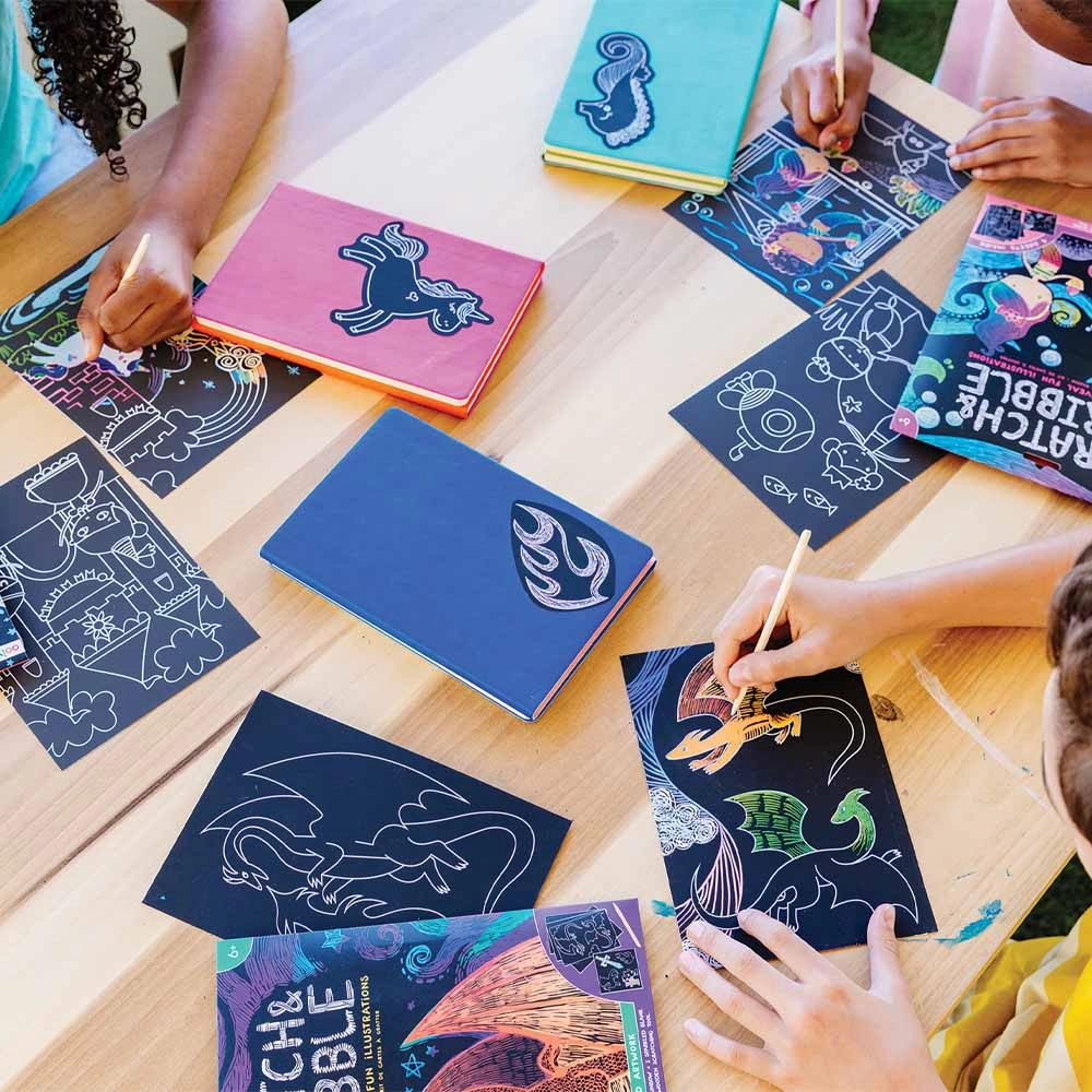 Scratch & Scribble Art Kit Fantastic Dragons - 6+ years