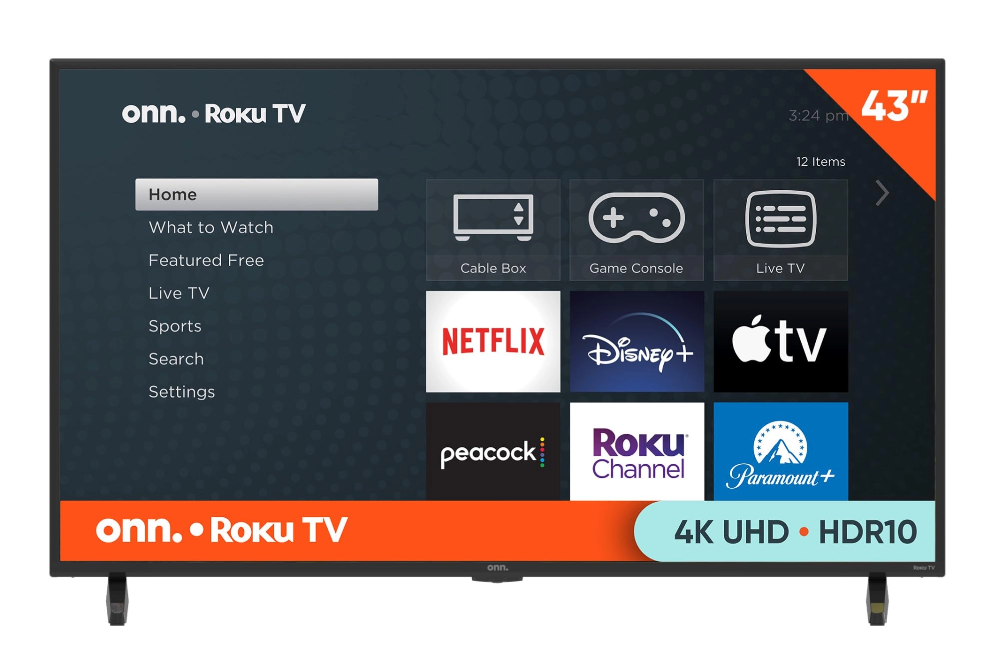 onn. (Renewed) 100012584 - 43 Inch