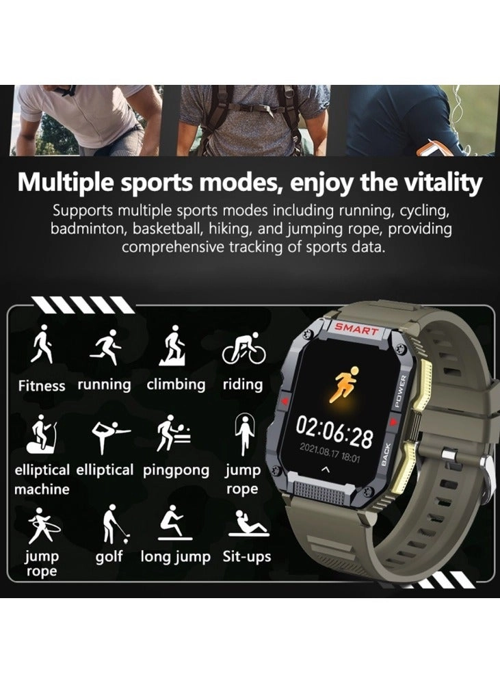 YK01 - 1.83 inch Smart Sports Call Watch Heart Rate Blood Pressure