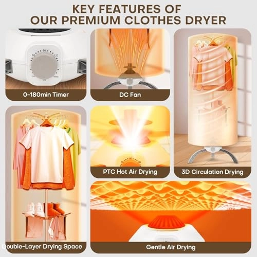 Portable Clothes Dryer - 900w