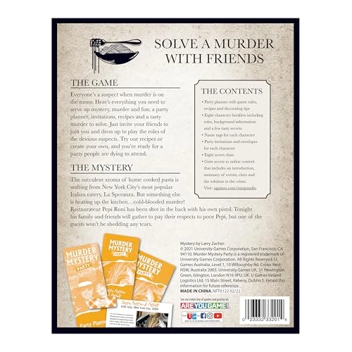 Murder Mystery Party: Pasta, Passion & Pistols