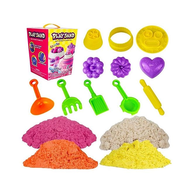 STRBOXONG Magical Play Sand - Never Dries 14 Pieces Kit