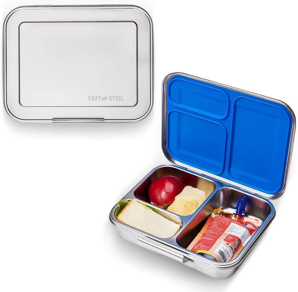 SAMBOX 3 Compartment Bento Steel Lunch Box - 1750ml
