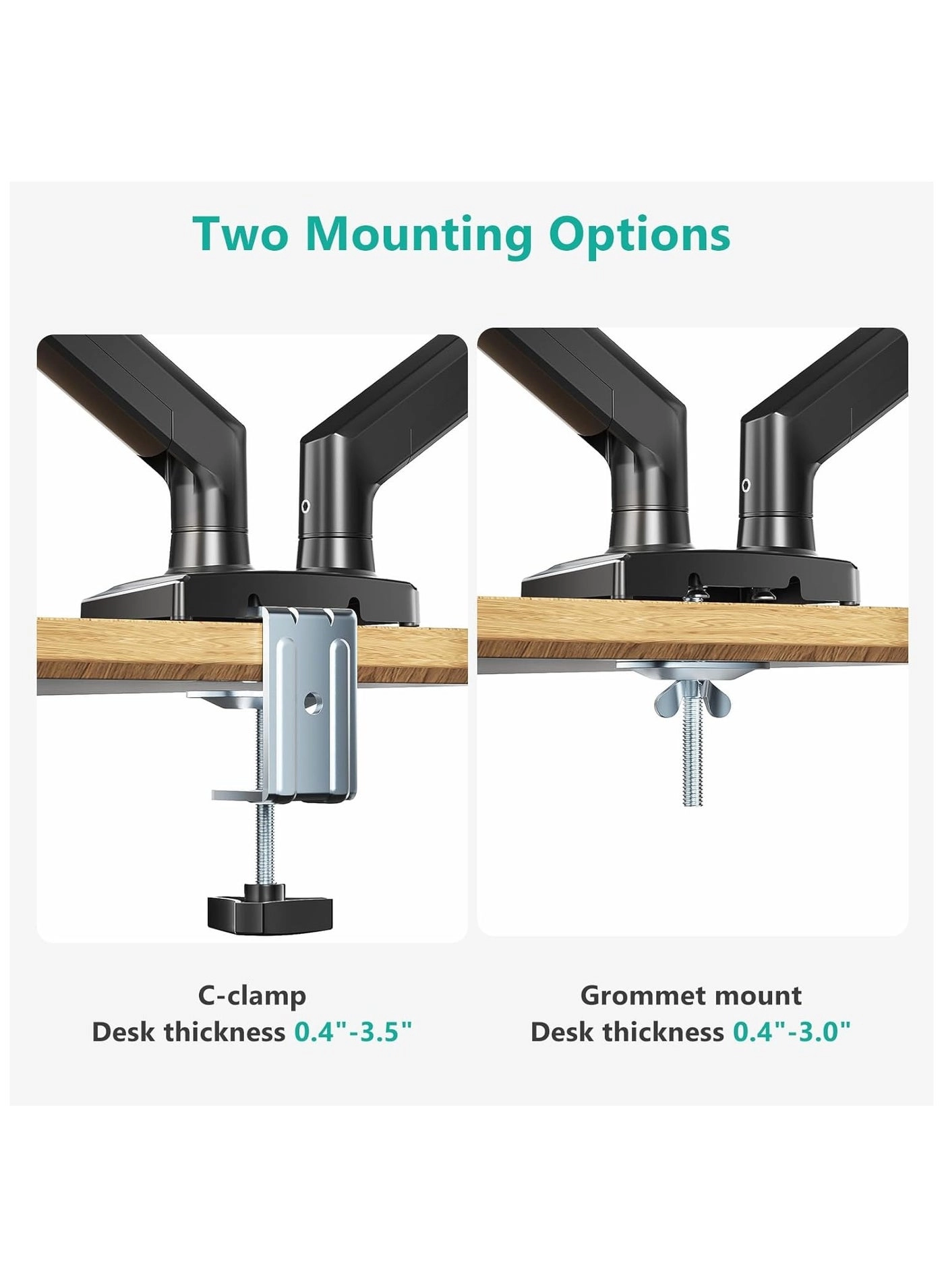 Dual Monitor Mount - 2 Monitors 32" 100x100mm