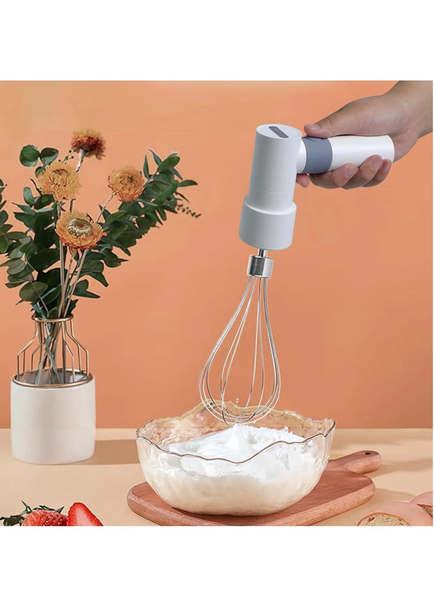 Electric Mixer - 2 Mixing Heads USB Rechargeable 304 Stainless Steel