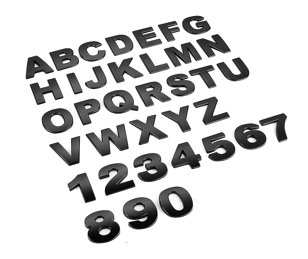 NewL Custom Metal Letters - Name Badge Kit Black Big Size