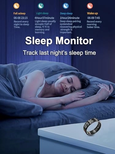 Smart Ring - Touch Screen Heart Rate Monitor Sleep Tracker