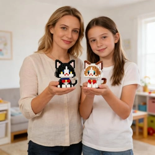 Cat Building Blocks - 2 pcs