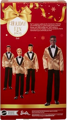 Ken Collectible Fashion Doll - Dark Brown Hair 2025 Holiday