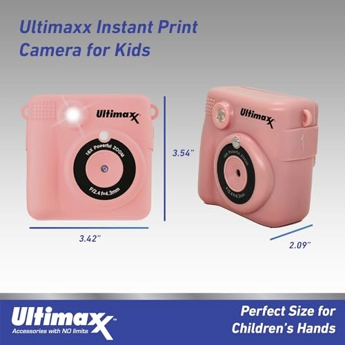 Ultimaxx Instant Print Camera - 32GB Micro SD Blue + Printing Paper Rolls - 3 Rolls