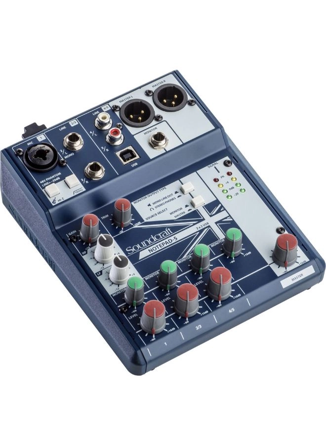 Notepad-5 - Analog Mixing Console Blue