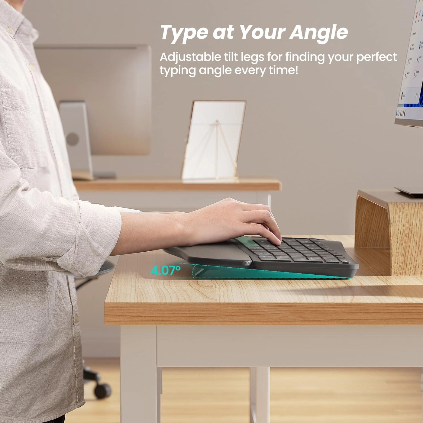 Wireless Ergonomic Keyboard - Wireless