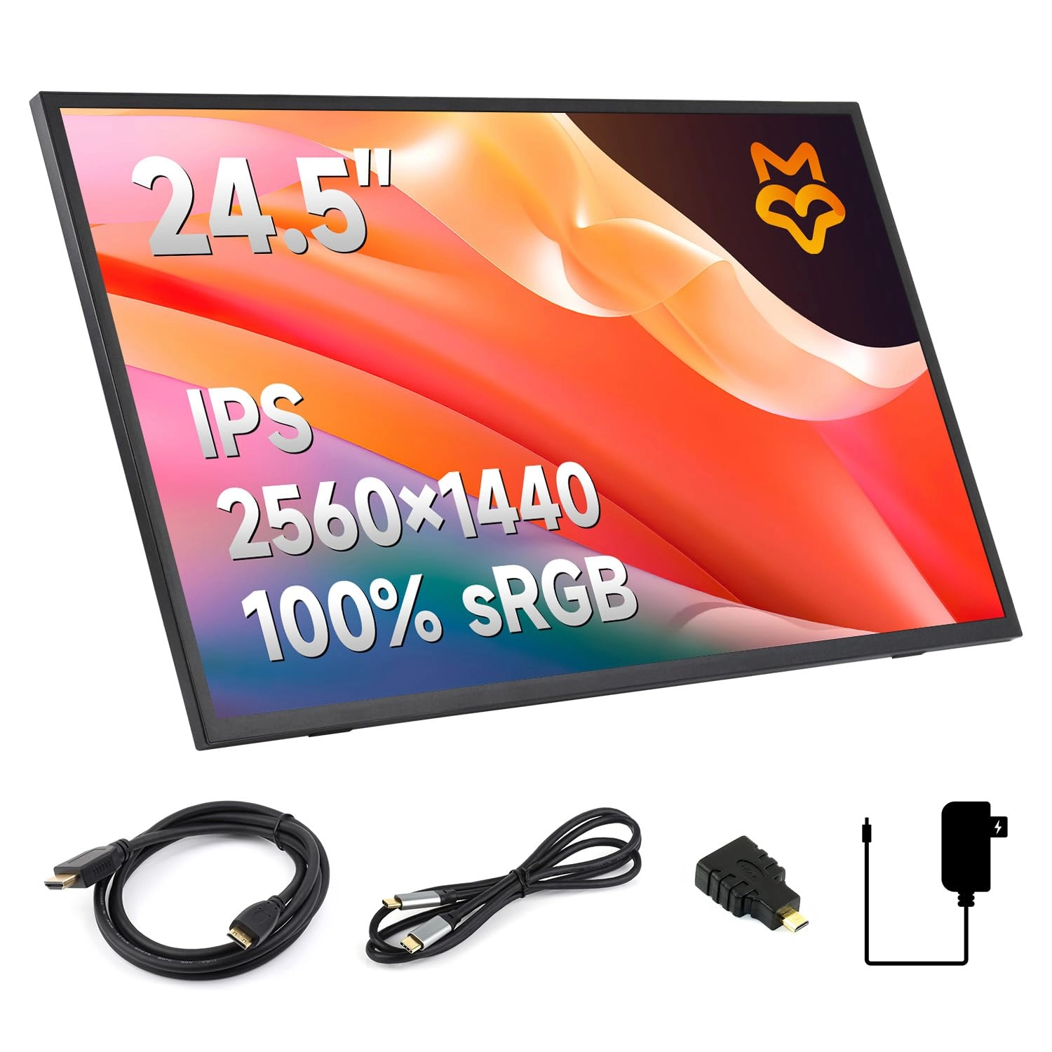 LUCKFOX DHX-24.5inch-2K-Portable-Monitor-EU - 24.5 Inches 2560 x 1440 QHD