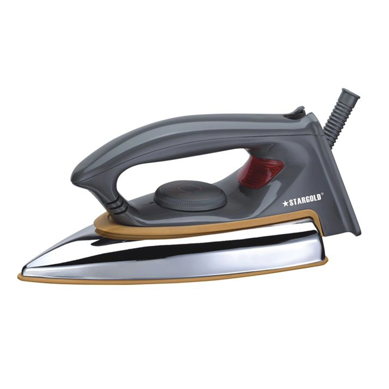 STARGOLD INTERNATIONAL Automatic Dry Iron - 6 Temperature 1000-1200W Golden ceramic coated soleplate