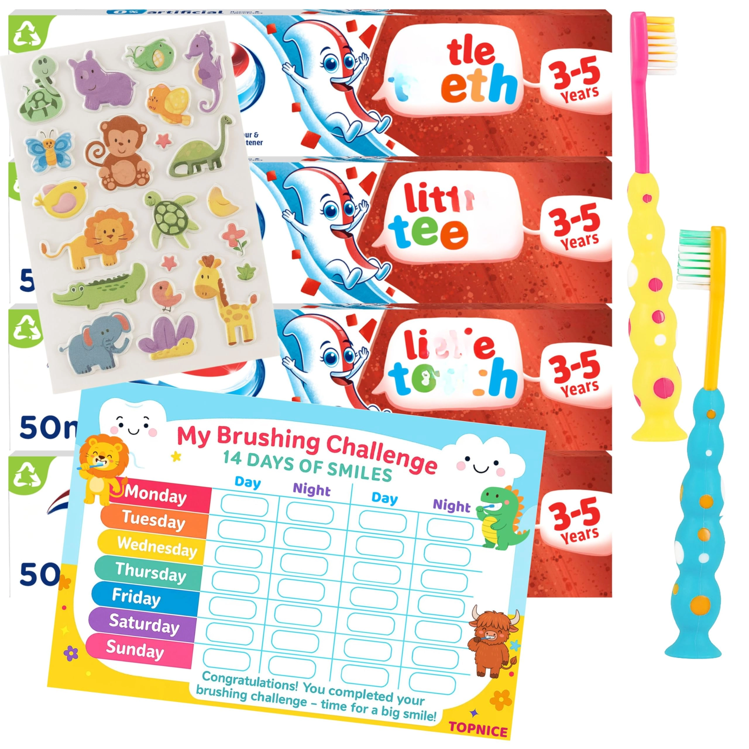 topnice Little Teeth Unflavoured Toothpaste 3-5 Years 200 ml