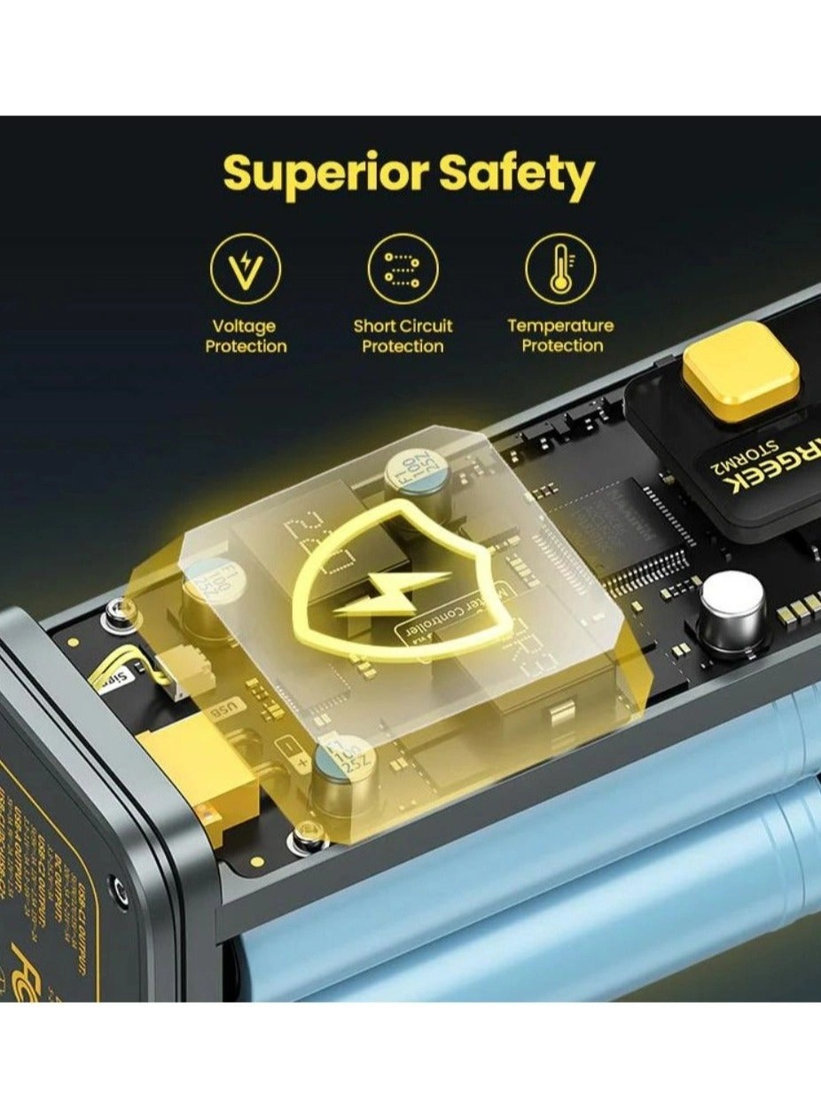 Storm² - 25600mAh 100W Fast-Charging 1x USB-A 2x USB-C