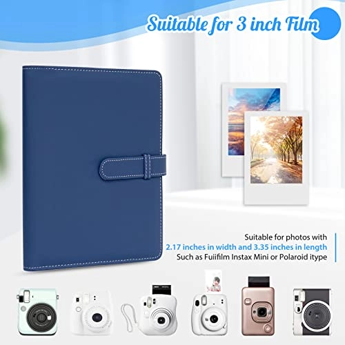 3.5x2.3" 256 Pockets PU Leather Photo Album