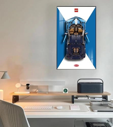 Display Wallboard - for LEGO 42083 Bugatti with Light