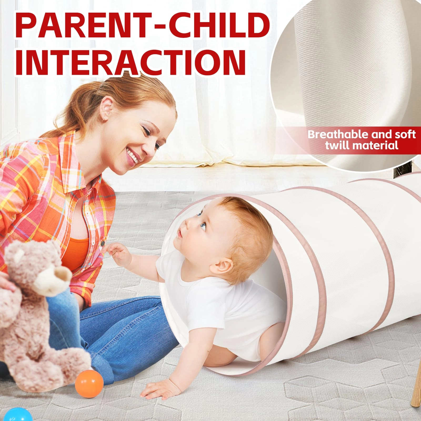 Kids Play Tunnel - Colorful Pop Up Rainbow