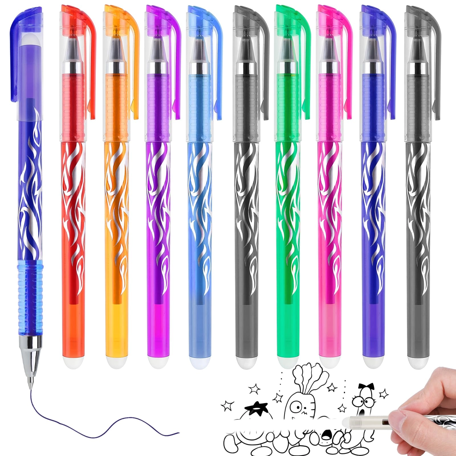 Erasable Pens - 10 Pcs 0.5 mm