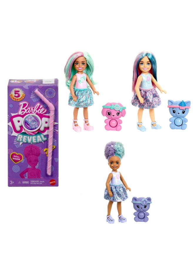 Barbie Pop Reveal Chelsea - 5 Surprises Scented Colour Changing Ages 3+