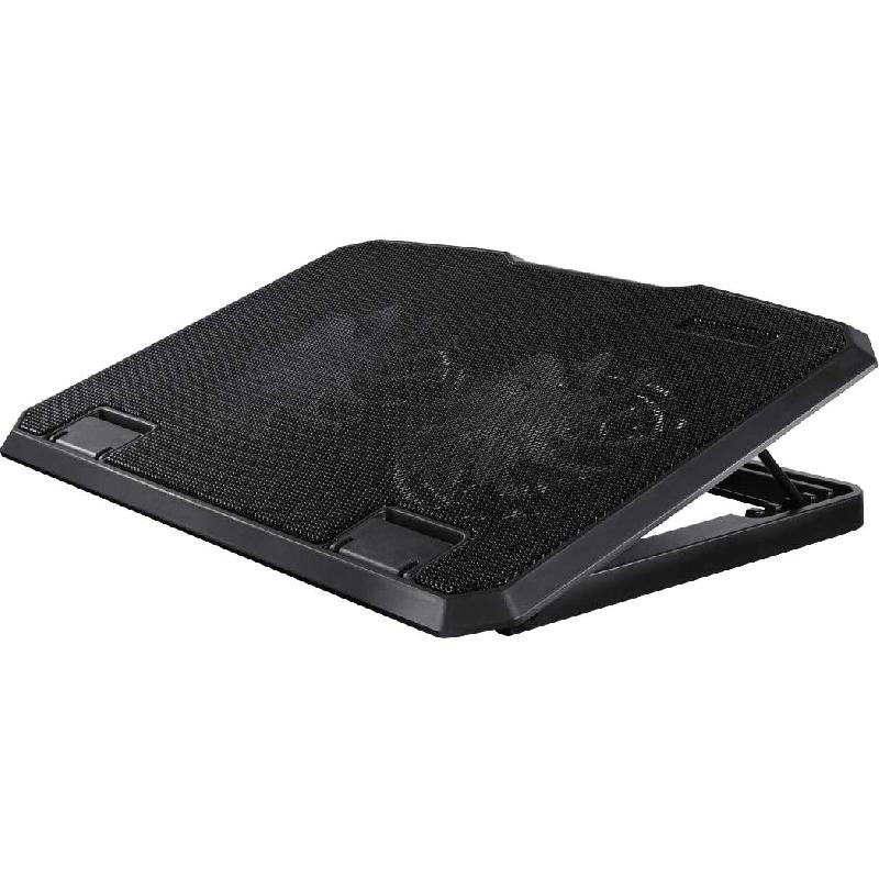 Black Metal Laptop Cooler - 2 Fans 15.6 Inch