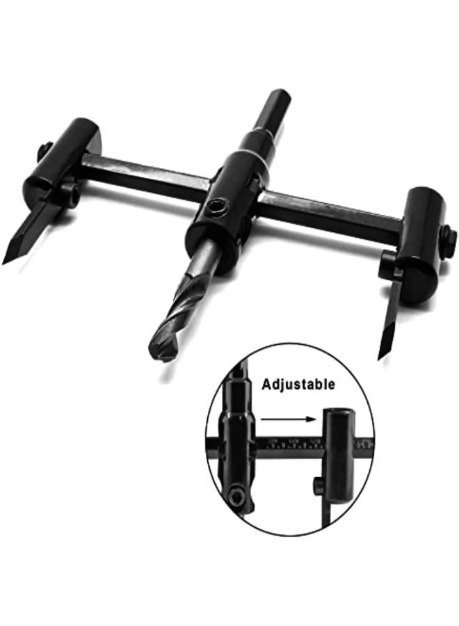 Adjustable Hole Saw Cutter - 30 mm - 120 mm plywood laminate composite materials rubber PVC