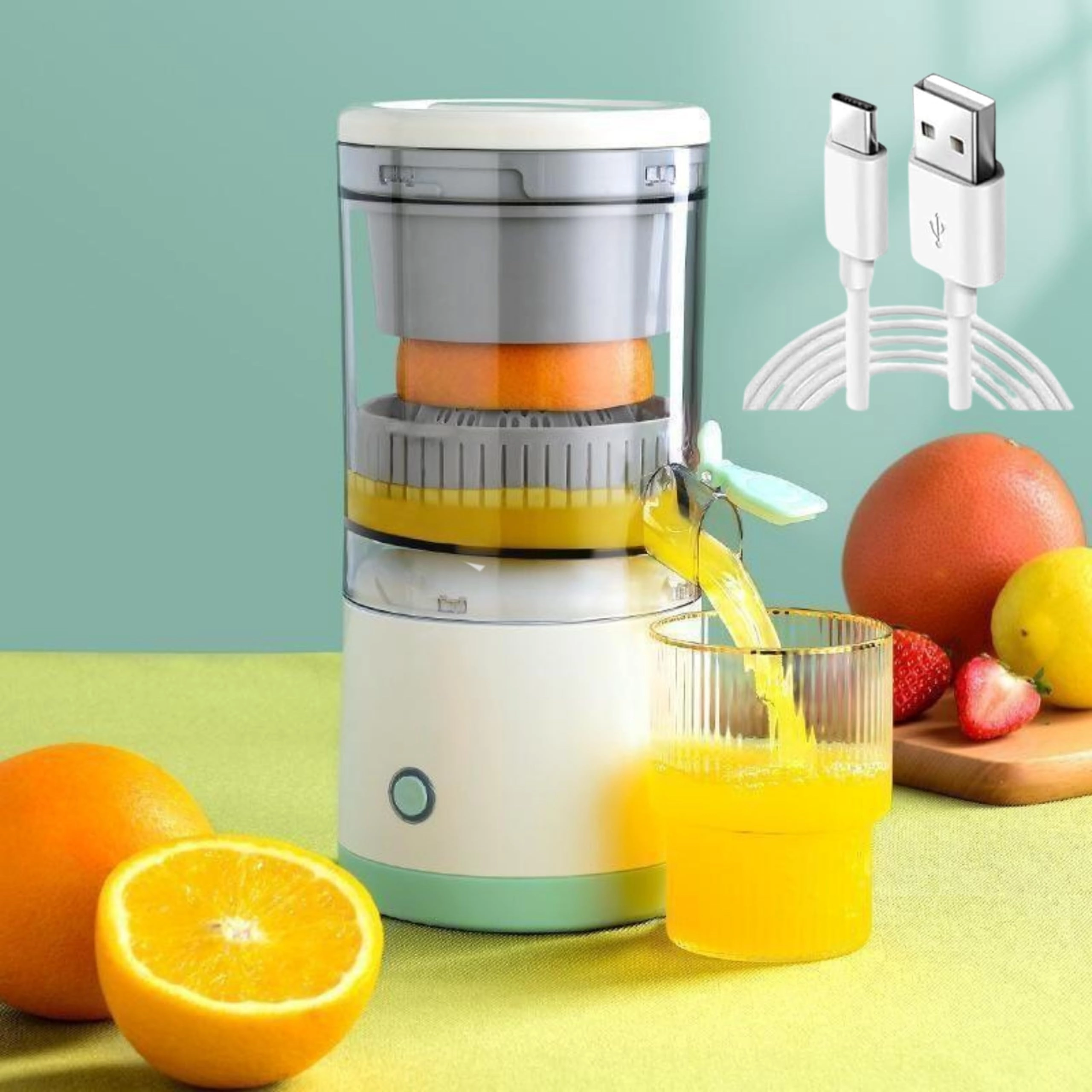 Citrus Press Juicer - Rechargeable USB Charging Portable