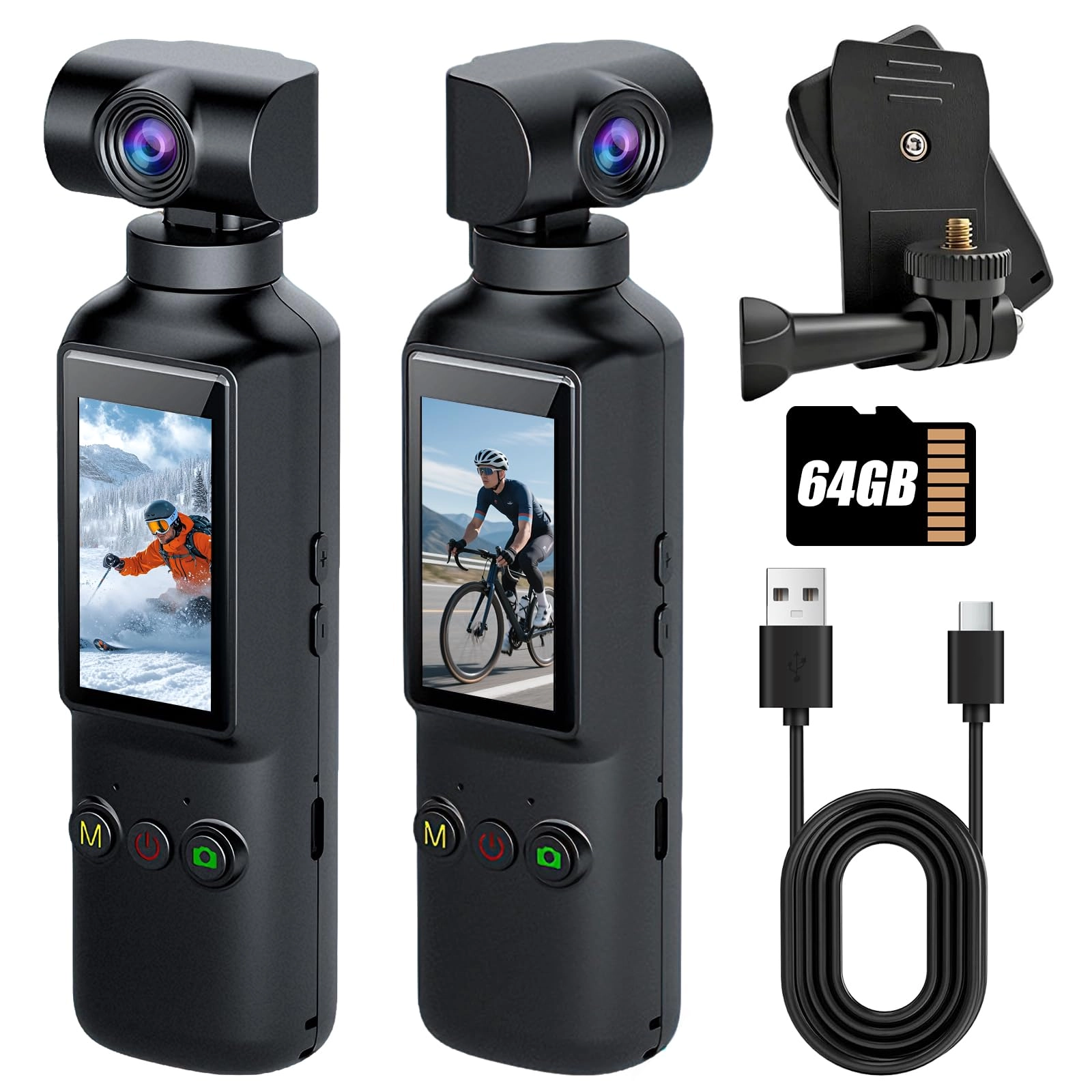 OBEST Mini Action Cam - 64GB 4K 30FPS