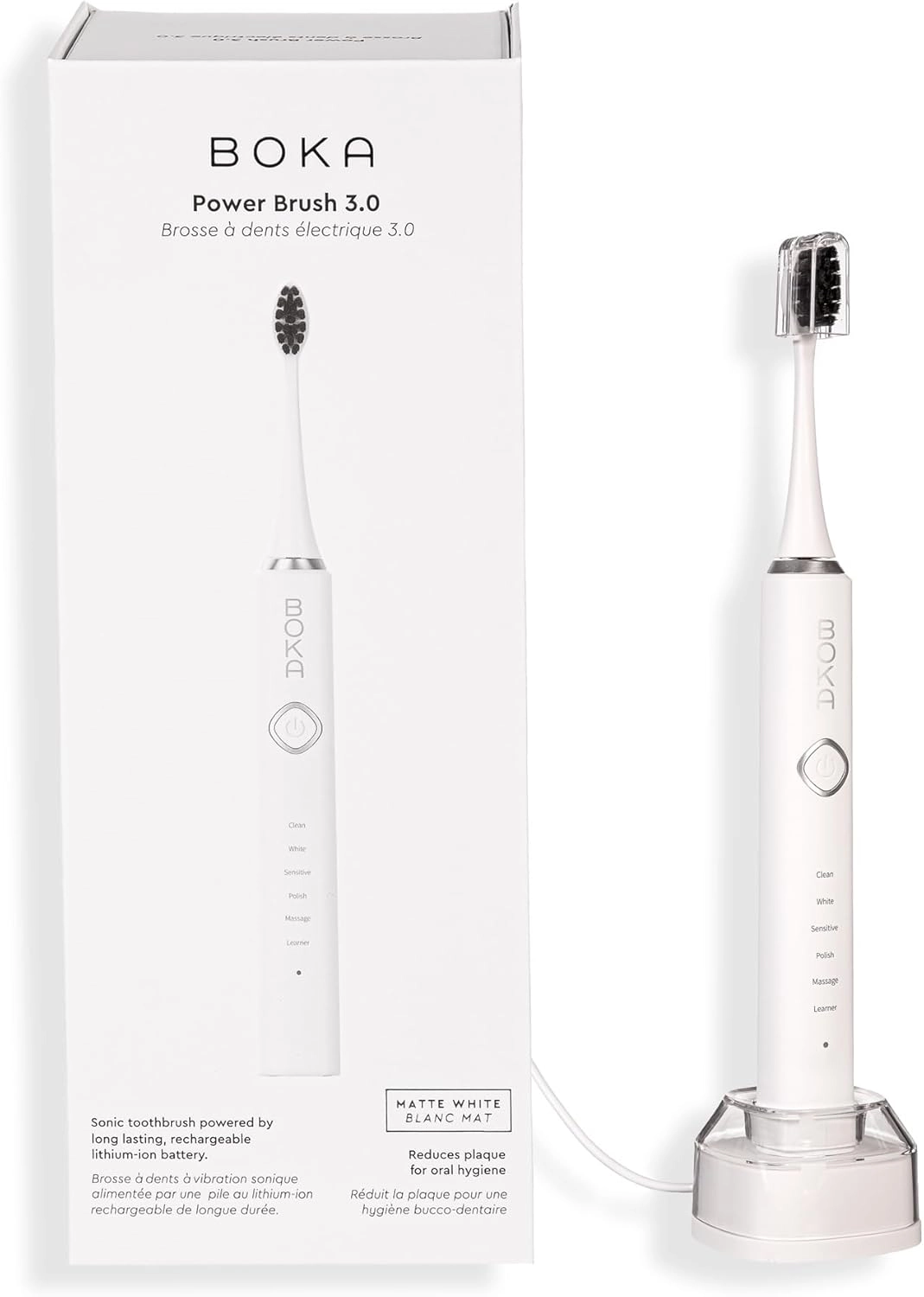 30 Electric Toothbrush - 2 Heads Rechargeable Sonic