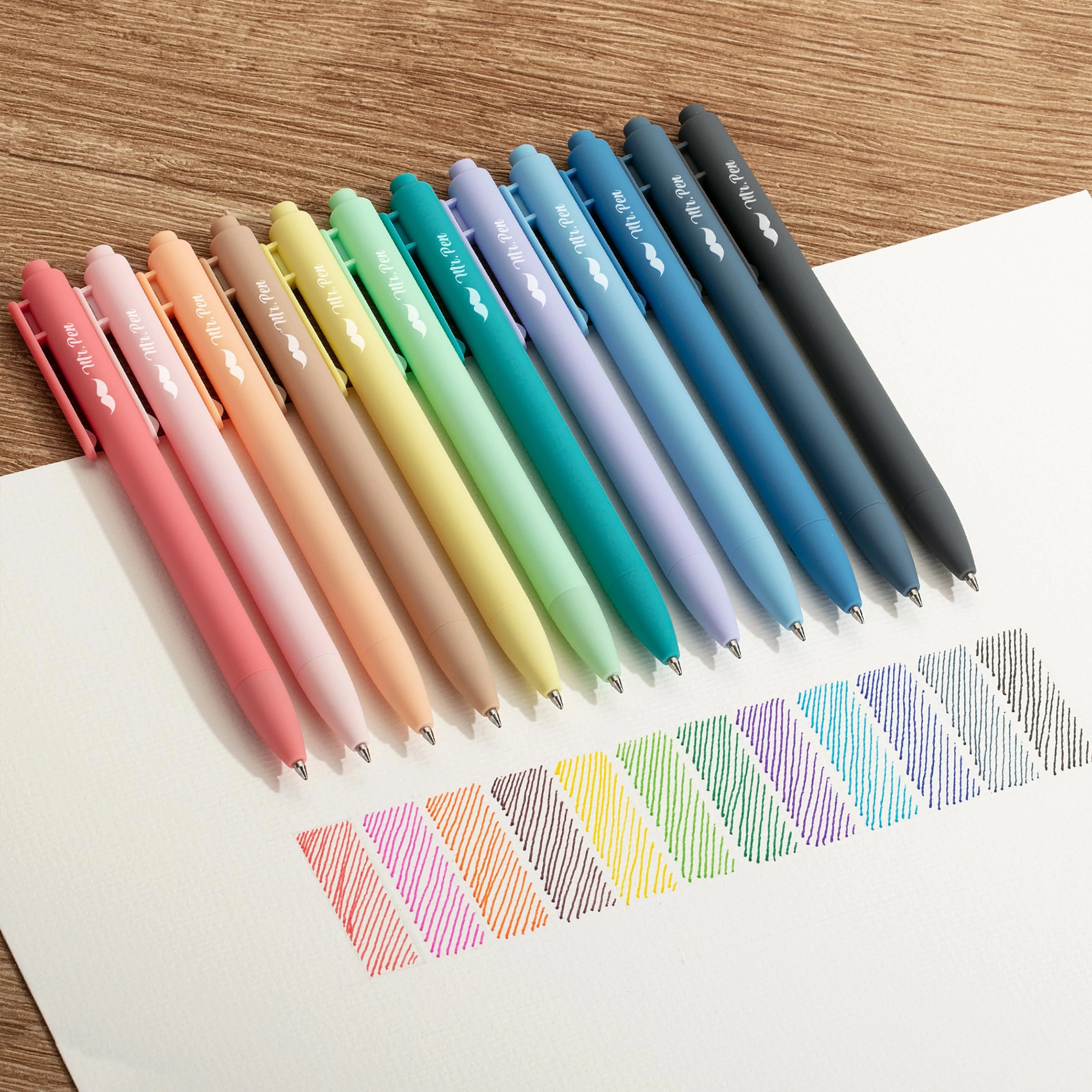 Retractable Gel Pens - 12 Pack 0.7mm