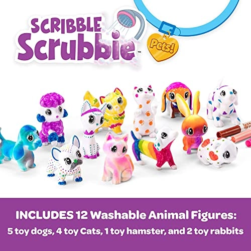 Scribble Scrubbie Pets - 3+ years 12 pcs