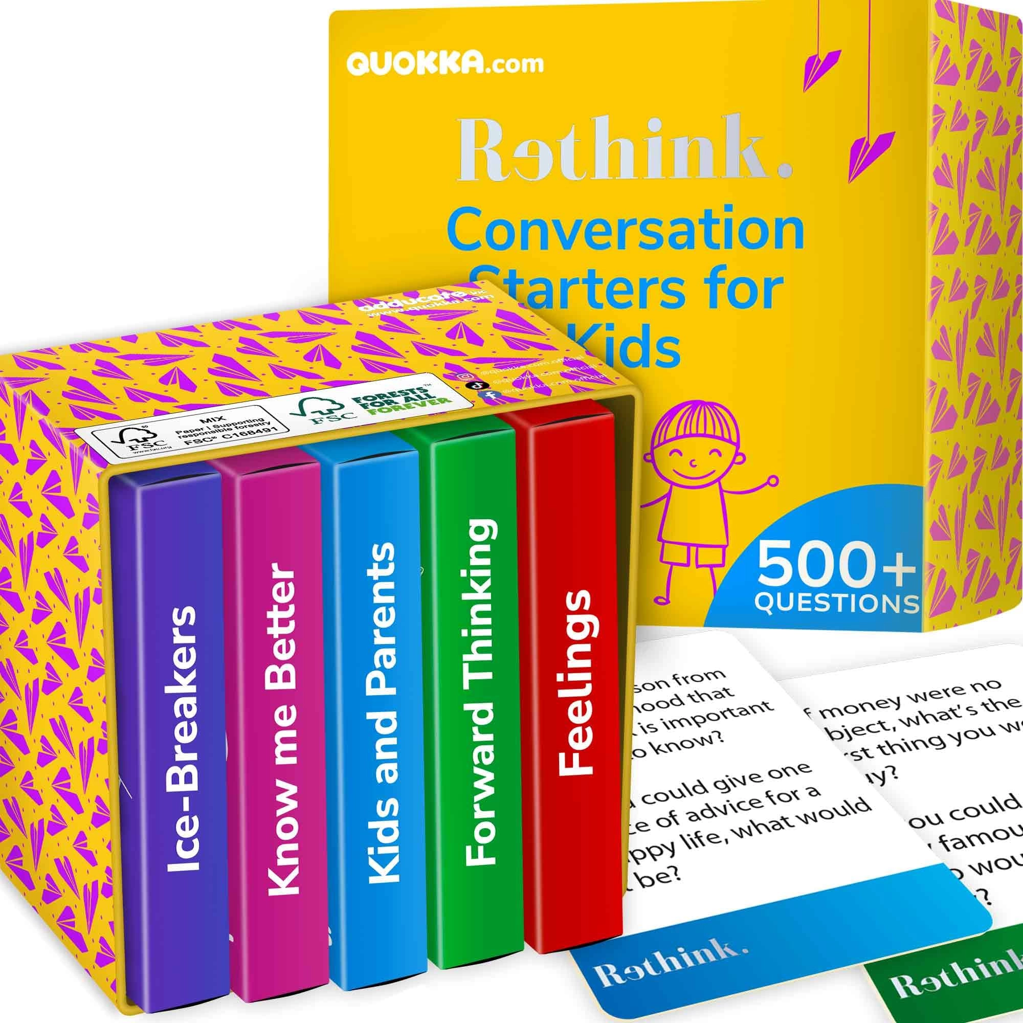 quokka Rethink! - Conversation Starters 500 Cards Family Pack