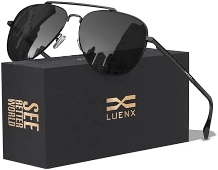 Luenx Aviator Sunglasses - 61 mm Bundle