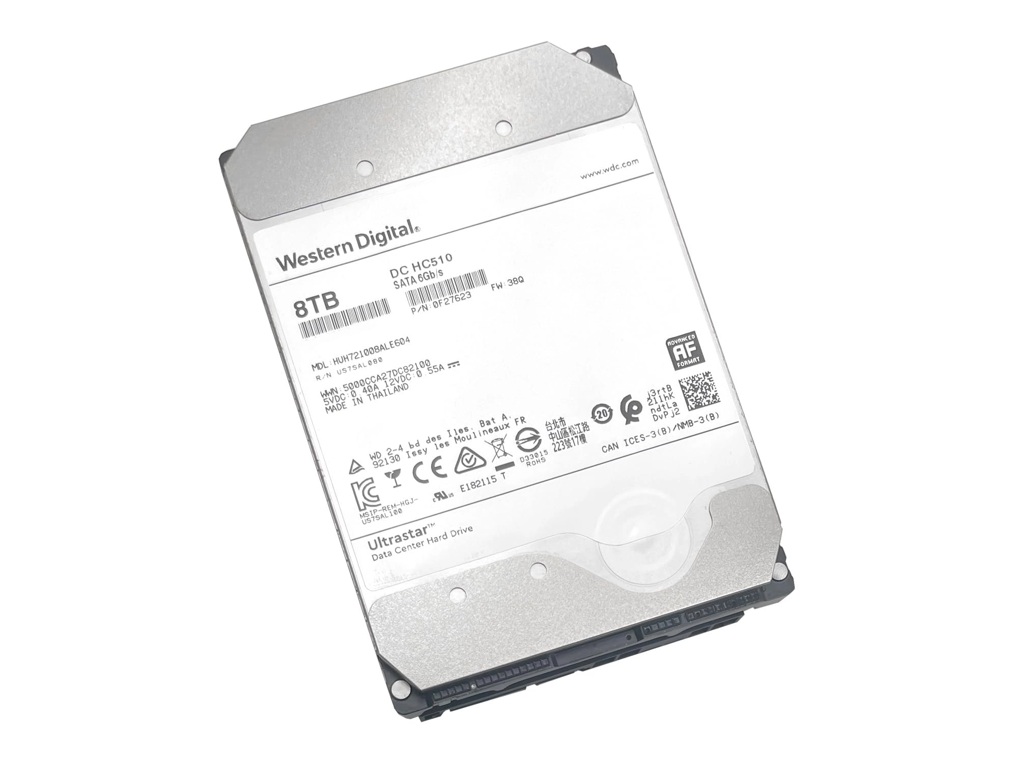 HGST (Refurbished) Ultrastar DC HC510 3.5" 7200rpm SATA 6Gb/s (HUH721008ALE604) - 8TB