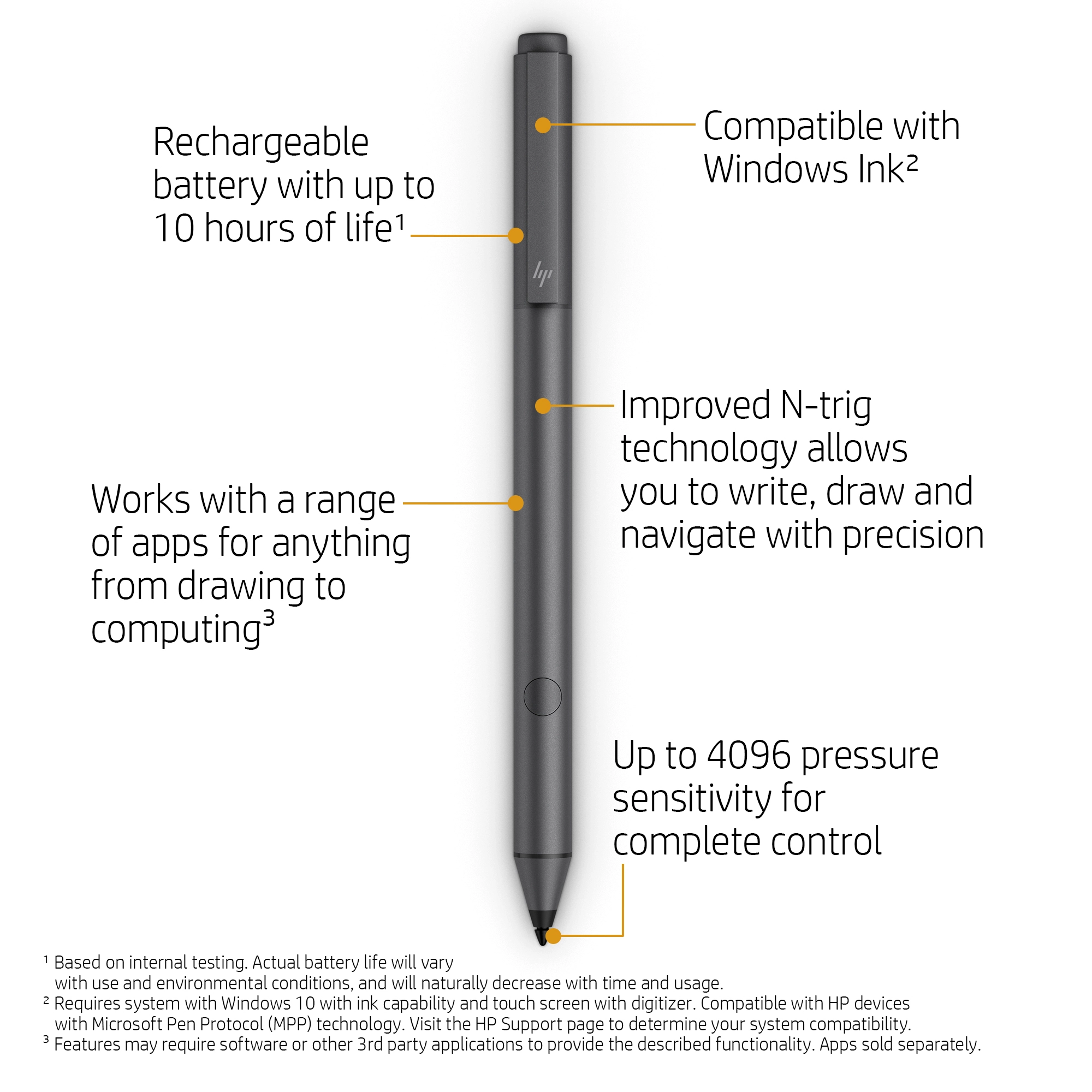 MPP 2.0 Tilt Pen - USB-C rechargeable Black