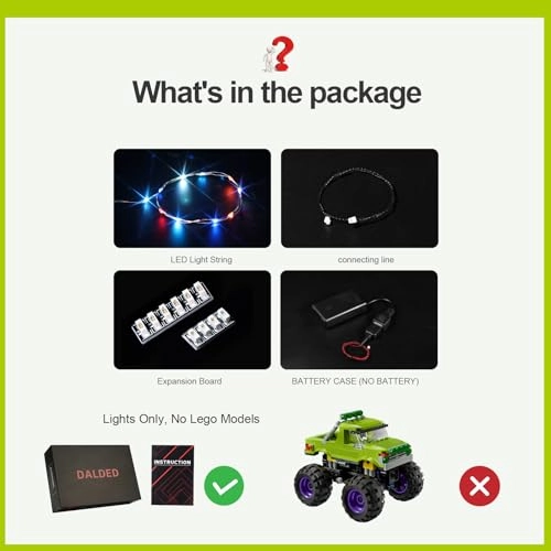 Light Kit for LEGO The Hulk Truck vs. Thanos 76312