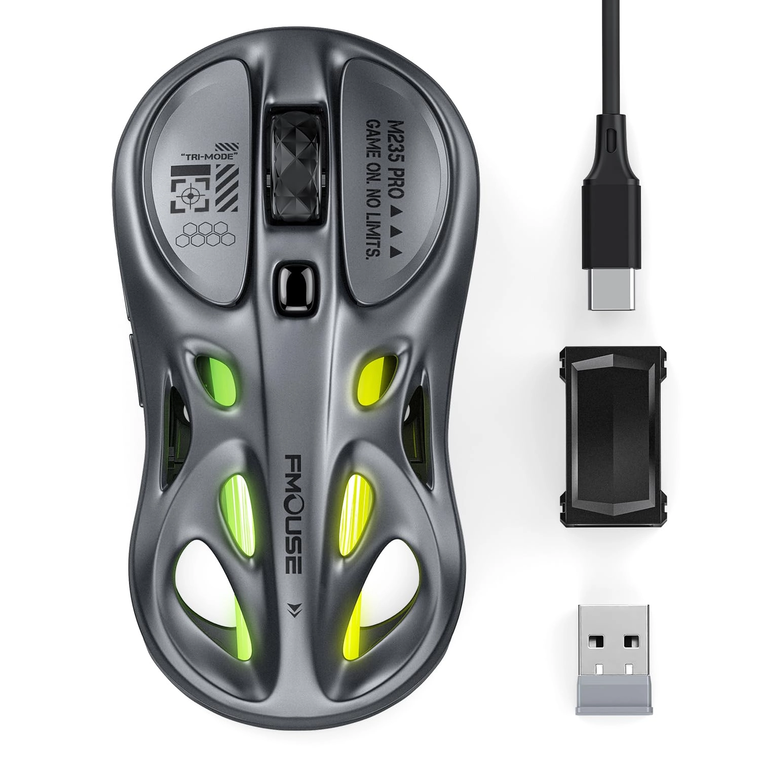 Tri-Mode Wireless Mouse - 2.4GHz USB / Dual Bluetooth / Wired