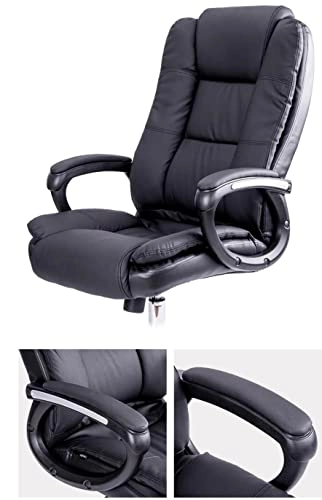 Desk Chair - PU Leather Brown High Back