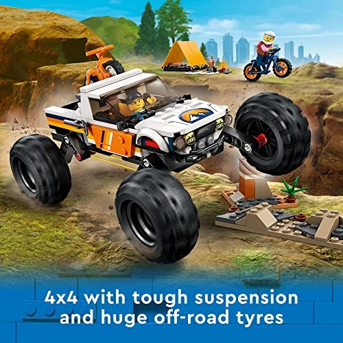 City 4x4 Off-Roader Adventures Camping Set (60387) - Monster Truck Style Working Suspension